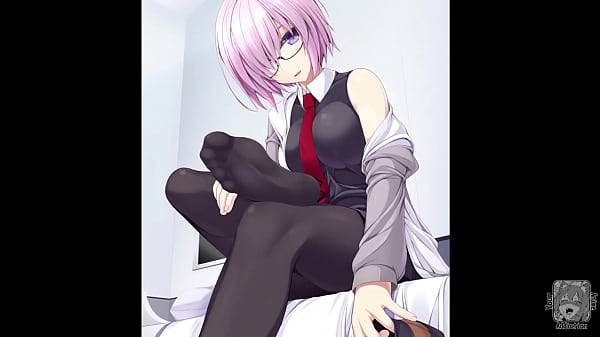 Sfida di masturbazione dei piedi anime