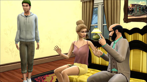 Il patrigno costringe la matrigna a scopare con il figliastro vergine - sesso in famiglia