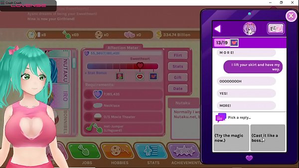 La carina ragazza anime Vtuber gioca a Crush Crush senza censura #2