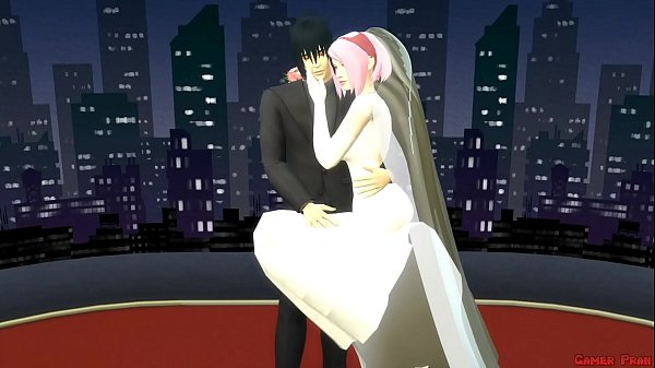 Le mariage de Sakura fait partie de moi hentai netorare les jeunes mariés prennent des photos avec les yeux de la femme couverts pour le mari stupide