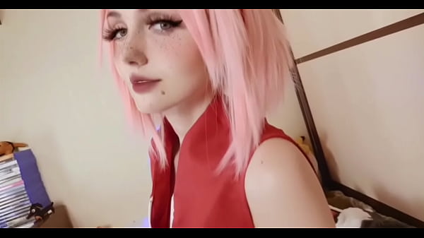Sakura follando con un cosplay de naruto Chica y chico