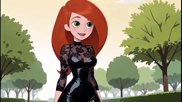 Pelirroja chica de dibujos animados sexy lencería negra probarse Haul Ai