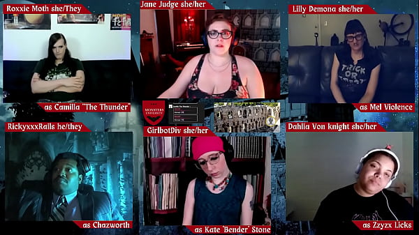 Monsters University Episode 14 Featuring Girlbot Div, Roxxie Moth, Lilly Demona, RickyxxxRails, Dahlia Von Knight, and Jane Judge