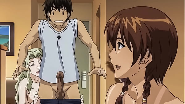 Lésbicas adolescentes fodem seu meio-irmão - Hentai sem censura [legendado]