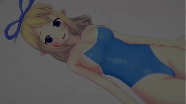 Flonne in a swimsuit wants to reach heaven riding a big cock (hentai) (uncensored)