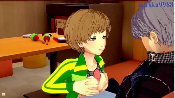 Chie Satonaka y Yukiko Amagi y Yu Narukami sexo intenso. -Persona 4 Hentai