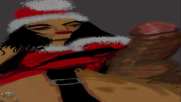 Zeichne eine gut ausgestattete Mutter in Gimp für einen Blowjob