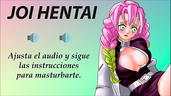 JOI-Hentai mit Mitsuri. Super Gangbang. Auf Spanisch.
