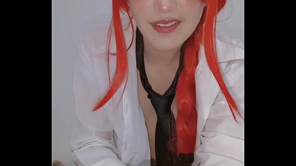 Hentai Cosplay Makima Chainsawman, you are my obedient dog and my sex toy. Hard sex and dirty talk with dominant Makima.