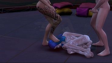 Schönheits-Shemale Jane Wahnsinnig, die Partynacht in der Welt von Sims 4 ist schiefgelaufen