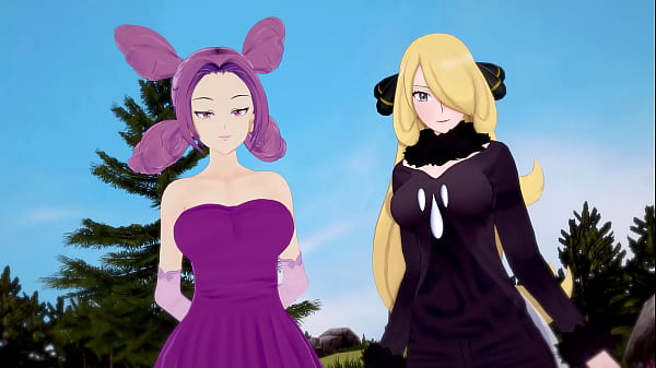 Pokemon Big Tits Dreier mit Cynthia und Fantina