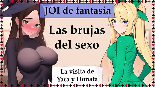 Las brujas del sexo. La bruja tímida y la reina de los elfos te la chupan. JOI COMPLETO.